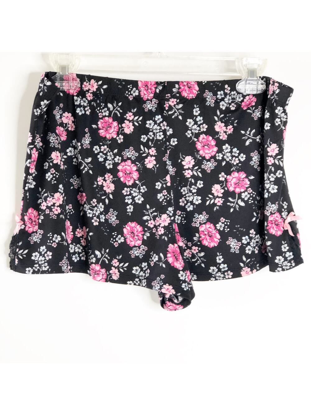 Laura Ashley Pajama Shorts Medium Pink Roses and Bows